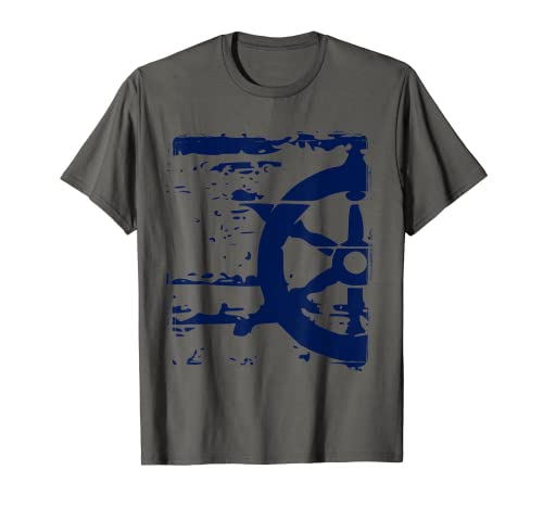 Camiseta de casco de capitanes de velero con rueda de buques Camiseta