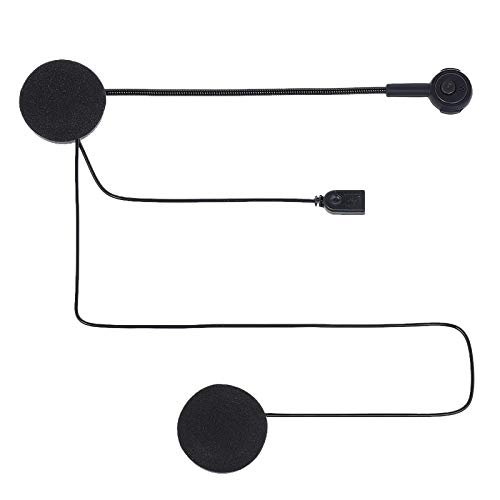 Docooler Auriculares Inalámbrico para Casco de Motocicleta con Intercomunicador Bluetooth Manos Libres con Micrófono Control de Llamada de Música Negro