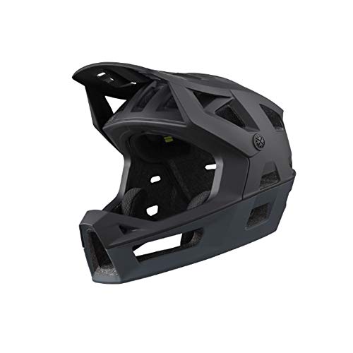 IXS Trigger FF Casco Integral para Bicicleta de monta&ntilde;a, Unisex Adulto, Negro, SM (54-58cm)