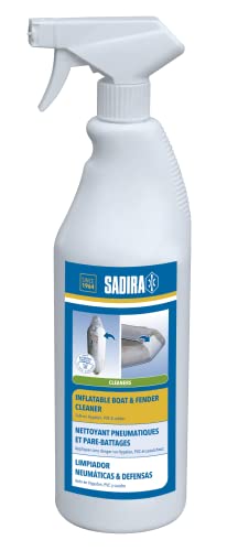 SADIRA | Limpiador Neumáticas y Defensas 1 Litro | Spray para Barco. Elimina Manchas en lanchas neumáticas y semirígidas. Apto en Hypalón, PVC y Caucho.