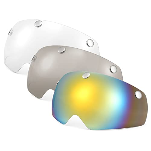 Lixada Gafas Magnéticas para Casco Magnéticas Desmontables UV Casco Gafas Bici Casco de Bicicleta para Adultos con Visera Magnética Desmontable Antipolvo para Casco de Bicicleta
