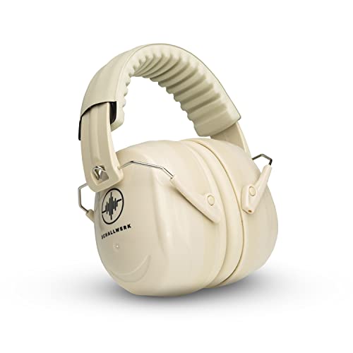 Schallwerk &reg; Work+ auriculares aislantes ruido &ndash; orejeras de tama&ntilde;o ajustable &ndash; amortigua el ruido y protege el o&iacute;do &ndash; ideal en el trabajo &ndash; protecci&oacute;n auditiva laboral, Unisex adulto, Beige