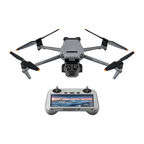 DJI Mavic 3 Pro con DJI RC (control remoto con pantalla), dron insignia de tres cámaras con cámara Hasselblad con CMOS 4/3, 43 min de tiempo de vuelo y transmisión de vídeo HD a 15 km
