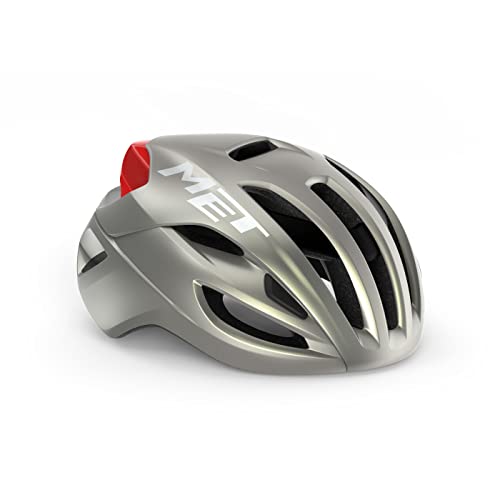 MET Rival Casco de Bicicleta, Unisex, Solar Gray Matt, Medium