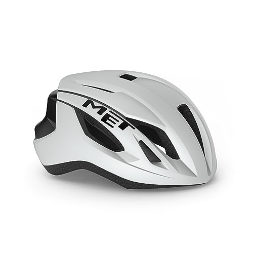 MET Strale (blanco Negro) L(58-62), Casco Ciclismo Unisex Adulto, Multicolor, L 58-62