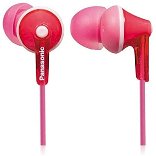 Panasonic RP-HJE125E-P Auriculares Bot&oacute;n con Cable, In-Ear, Sonido Est&eacute;reo para M&oacute;vil, MP3/MP4 , Dise&ntilde;o de Ajuste C&oacute;modo, Im&aacute;n Neodimio 9 mm, Rosa
