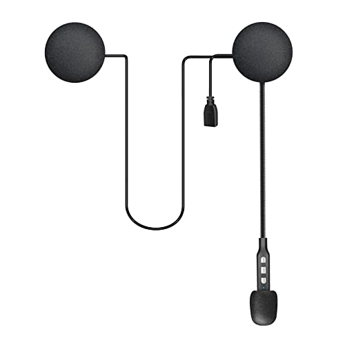 OBEST Auriculares Bluetooth para Moto, Auriculares para Moto con micrófono, Soporte Manos Libres, Llamadas/música, Apto para Todos los Tipos de Cascos