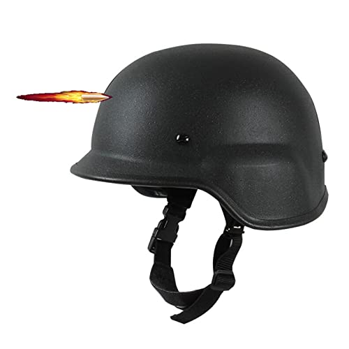 XHKJ Acero a Prueba de Balas de Acero, m&aacute;scara Protectora Especial a Prueba de Balas de t&aacute;cticas de Kevlar (Color : Steel Helmet)