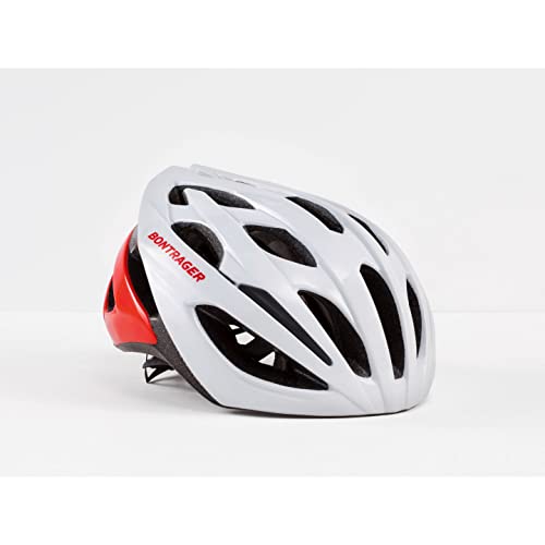Bontrager Starvos - Casco para bicicleta de carretera, color blanco/rojo 2022: talla: S (51-57 cm)
