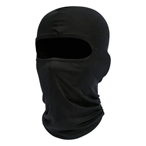 fuinloth M&aacute;scara de pasamonta&ntilde;as, bufanda de verano para el cuello, protector UV, bufanda de esqu&iacute; para motocicleta hombre y mujer Negro, Talla &uacute;nica