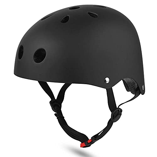 SCOOTISFACTION Original Casco Ergon&oacute;mico para Scooter El&eacute;ctrico Bicicleta Patineta Xiaomi Pure Ninebot Kaboo Kugoo (Negro, Medio)