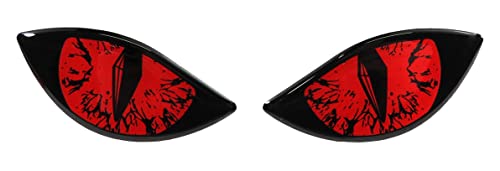 BIKE-label Reflex 910065VA - Adhesivo decorativo para casco de moto (3D, ojos malvados), color rojo