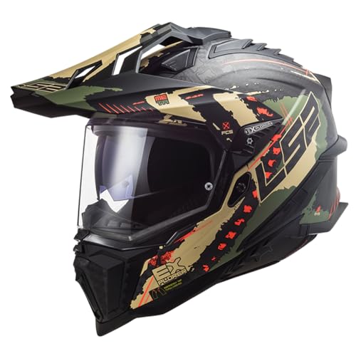 LS2, Casco Cross Moto Explorer Extend Mat Military 06, M