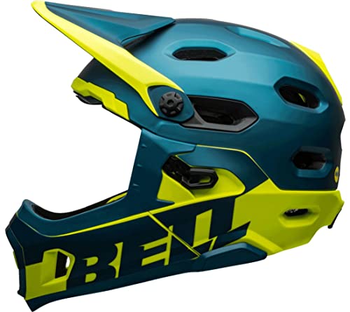 BELL Super DH MIPS Casco para Bicicleta de montaña, Unisex Adulto, Azul Mate/Azul Brillante, M | 55-59cm
