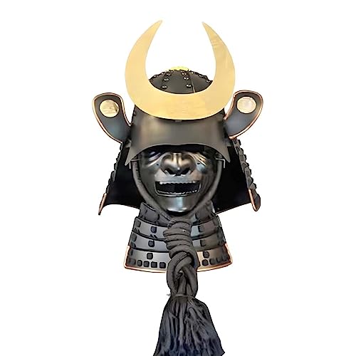 WUBA Armadura de casco samur&aacute;i japon&eacute;s, accesorio de casco de armadura antigua, juguete coleccionable para adultos