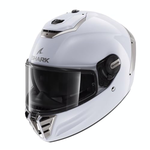 SHARK Spartan RS Casco Moto, Unisex, White Silver Glossy, XXL