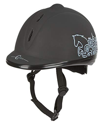 Covalliero VG1 - Casco de equitación Unisex, Color Negro, Unisex, Helm Reithelm Beauty VG1, Black - Black