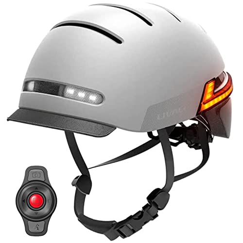 LIVALL Casco Bicicleta Inteligente con Luz, Casco Bluetooth con Altavoz y Micrófono, Casco Patinete Electrico Adulto Hombre Mujer, Sistema de Control Remoto y Alarma SOS