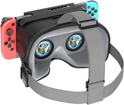 OIVO Switch VR Gafas compatibles con Nintendo Switch/OLED, Actualizados con Lentes HD Ajustables, Gafas Realidad Virtual Original Nintendo Switch y Switch OLED Modelo, Kit Switch VR, Gafas 3D Switch