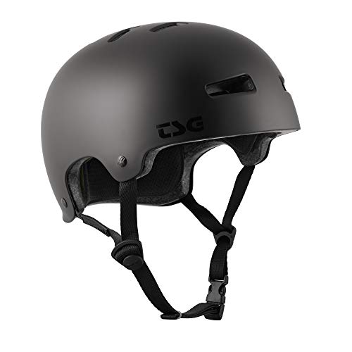 TSG Evolution Casco Bowl Skate/Roller/Patinete/BMX/Dirt/Pumptrack/MTB/E-Bike, Unisex, Negro, L/XL (57-59cm)