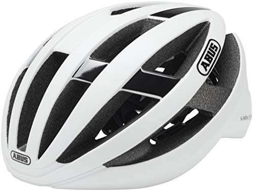 ABUS Viantor - Casco de ciclismo deportivo para principiantes - Para hombre y mujer - Blanco, talla M