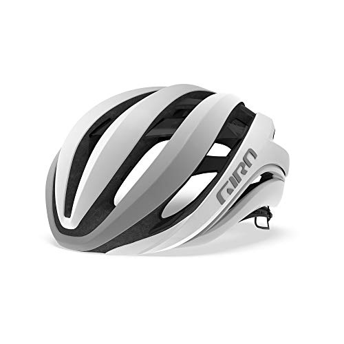 Giro Aether MIPS Matte Plata M-Casco de Ciclismo, Unisex Adulto, Blanco Mate y Plateado, Medium/55-59 cm