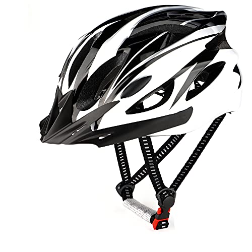 RaMokey Casco de Bicicleta Adultos para Hombre y Mujer, Ligero Casco de Bicicleta de Monta&ntilde;a con Visera Extra&iacute;ble y Acolchado Casco 58-61cm
