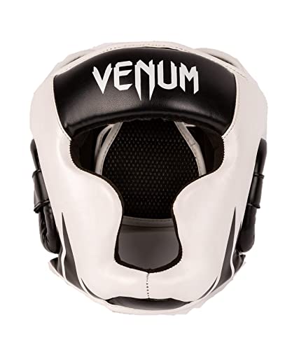 Venum Challenger-Casco de Boxeo, Unisex-Youth, Blanco/Negro, Small/Medium