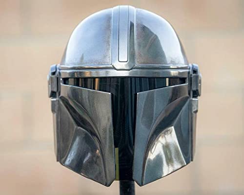 Casco mandaloriano medieval Boba Fett Casco de caballero Armadura Casco Hist&oacute;rico Usable Casco de Reconstrucci&oacute;n LARP Cosplay Guerrero Casco Disfraz de Halloween