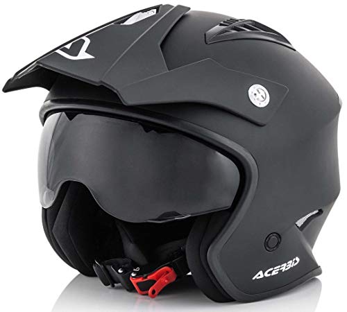 Acerbis Jet Aria - Casco de motocicleta, Negro Mate, S