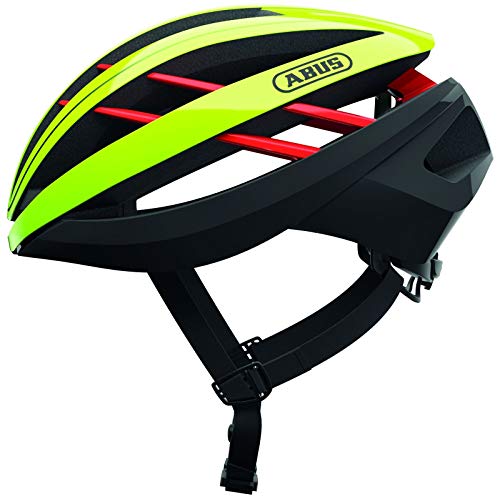 ABUS Aventor - Casco de bicicleta muy bien ventilado para ciclismo deportivo profesional - Unisex, para hombre y mujer - Amarillo, talla S
