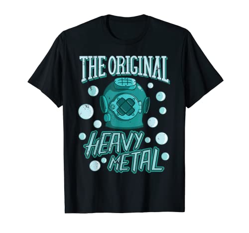 Casco de buceo Vintage Original Heavy Metal Camiseta