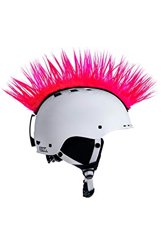 Crazy Ears CrazyEars Mohawk - Accesorios para casco, color negro, blanco y rosa