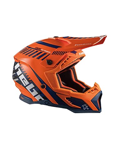 Hebo MX Stratos Casco Enduro, Adultos Unisex, Naranja, XS