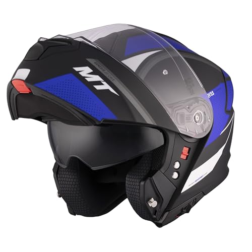 Casco Moto Modular MT FU935SV Genesis SV Cave A7 Azul Mate Talla M con Gafa Solar HOMOLOGADO