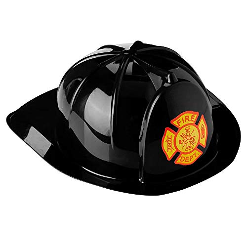 Dress Up America Casque de feu pour enfants, noir, taille unique