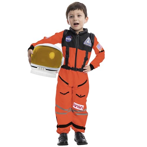 Spooktacular Creations Disfraz de piloto de Astronauta de la NASA con Casco de Visera móvil para niños, X-Large (13-15 años)