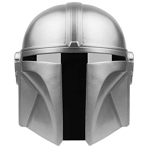 Casco mandaloriano, m&aacute;scara de PVC de cara completa, casco de fiesta de Halloween, juego de roles coleccionable, accesorios para disfraces de Halloween, adultos para Halloween, m&aacute;scara de accesorios