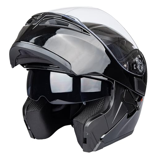 JieKai Casco para motocicleta integral, con visera extra&iacute;ble, con certificaci&oacute;n DOT