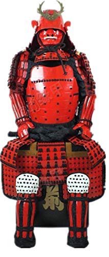 Traje De Armadura Japonés Usable Réstung Samurai Máscara Roja Casco O12
