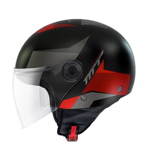 Casco Jet de moto - MT Street S - OF501B - POKE B5 MATE - Talla L