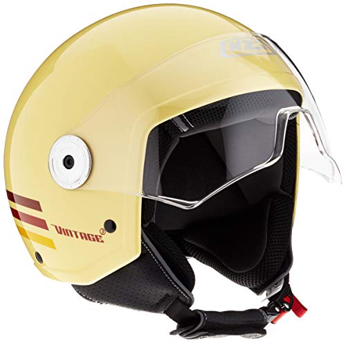 NZI Vintage 3 Casco, Sin g&eacute;nero, triband Cream&Gold, XL