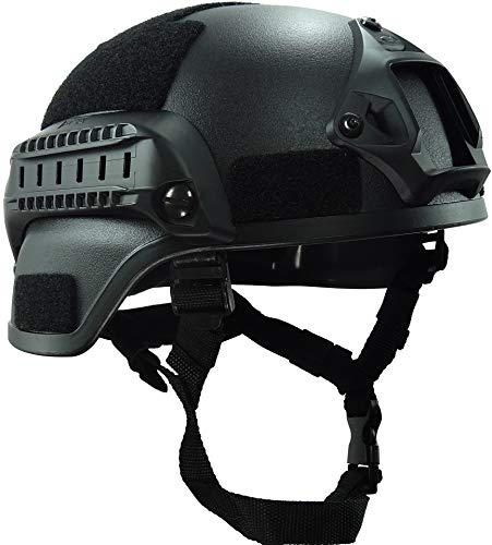 haoYK MICH 2000 estilo t&aacute;ctico airsoft paintball casco con montaje NVG y riel lateral para airsoft paintball