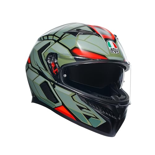 AGV Casco K3 E2206 MPLK DECEPT Matt Black/Green/Red M