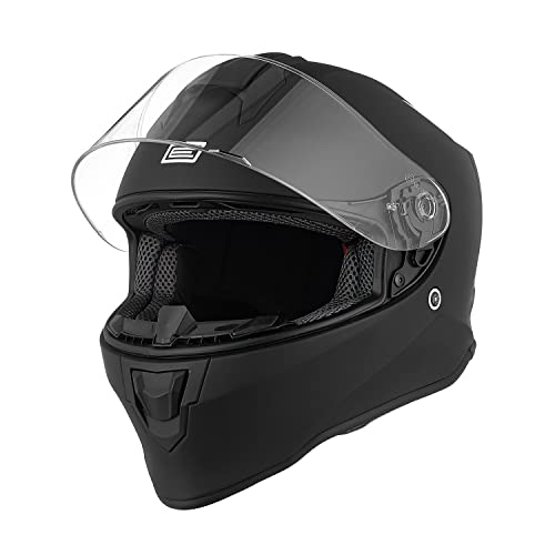 ORIGINE Casco Moto Integral con Visera para Adultos y Ni&ntilde;os Homologado ECE (Solid Matt Black,M)