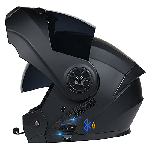 Casco De Moto Modular Bluetooth Integrado, ECE Homologado, con Doble Visera Cascos De Motocicleta, Transpirable Y C&oacute;modo, para Adultos, Mujeres Y Hombres.