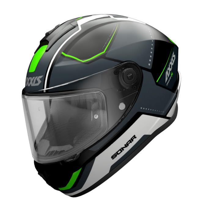 Casco Moto Integral AXXIS FF112C DRAKEN S Sonar B16 Verde Fluor Mate Talla M