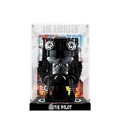 Vitrina para Lego Casco de Piloto de Caza TIE 75274, Caja de exhibici&oacute;n acr&iacute;lica de 3 mm para Lego 75274 (no incluye modelos)