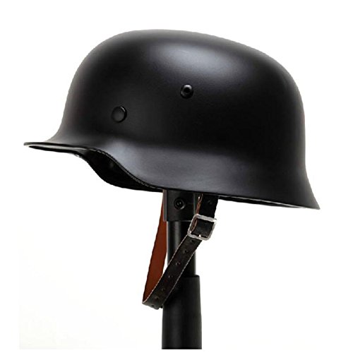 OAREA WW2 - Casco de acero alem&aacute;n M35 WW II, casco de seguridad de acero de alta resistencia con forro de cuero