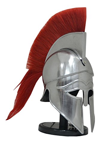Shiv Shakti empresas Medieval griega Corinthian casco de armadura con rojo penacho Knight Spartan casco réplica